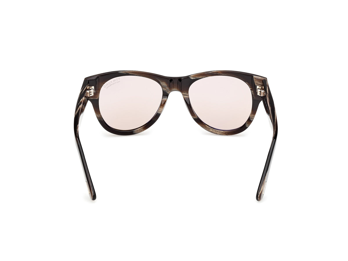 Burton Two - Striped Brown Horn / Brown Photochromic Lens