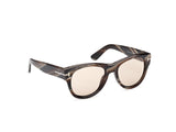 Burton Two - Striped Brown Horn / Brown Photochromic Lens