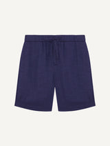FELIPE LINEN SHORTS - NAVY BLUE