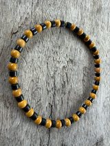 Petra Bracelet - Yellow Jade / Black Agate