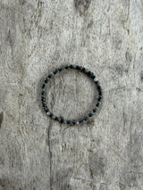 Petra Bracelet - Larvikite / Black Agate