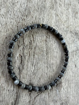 Petra Bracelet - Larvikite / Black Agate