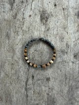 Petra Bracelet - Lavakite / Picture Jasper / Gold Obsidian / Rutilated Quartz