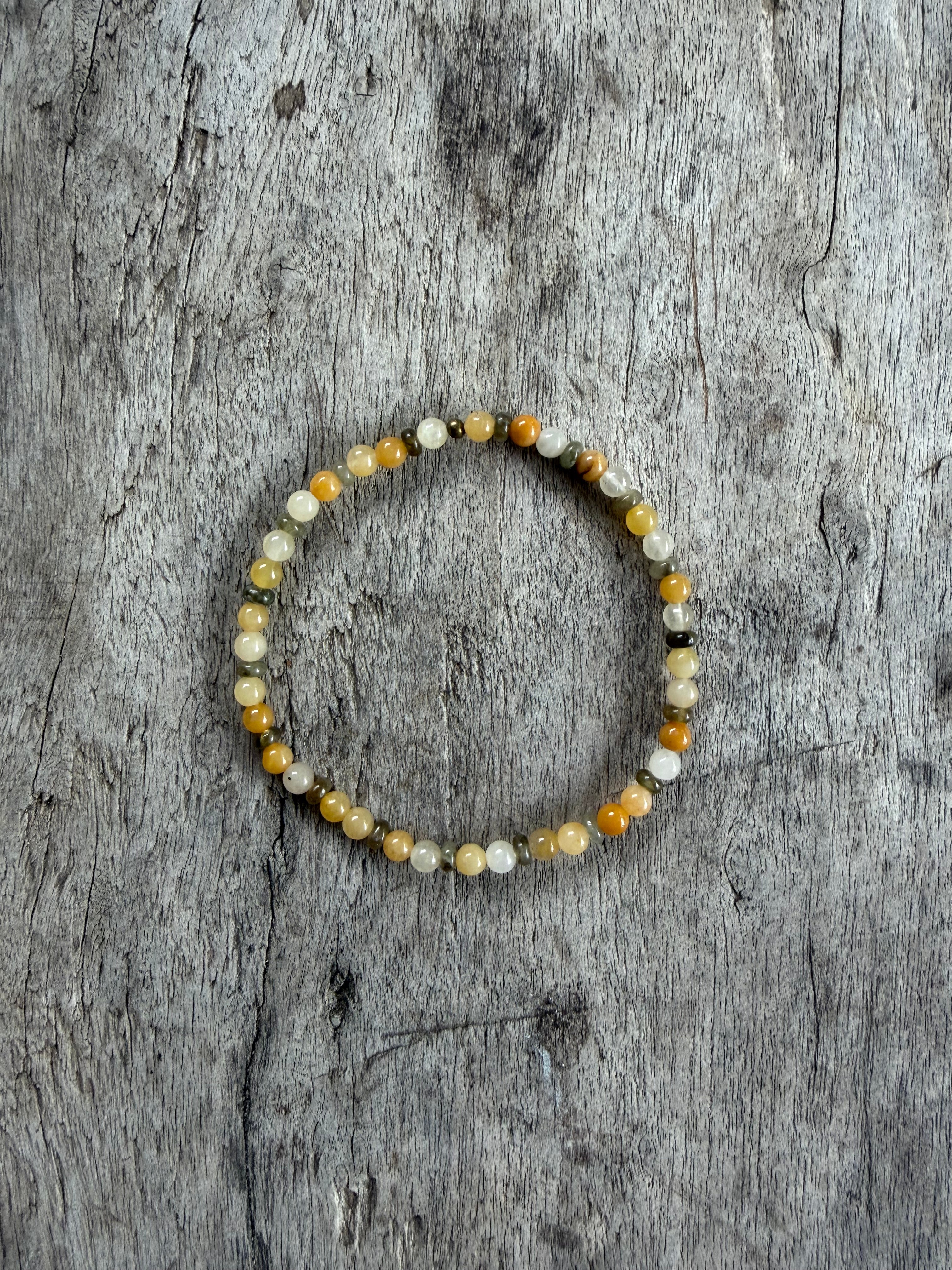 Petra Bracelet - Yellow Topaz / Labradorite