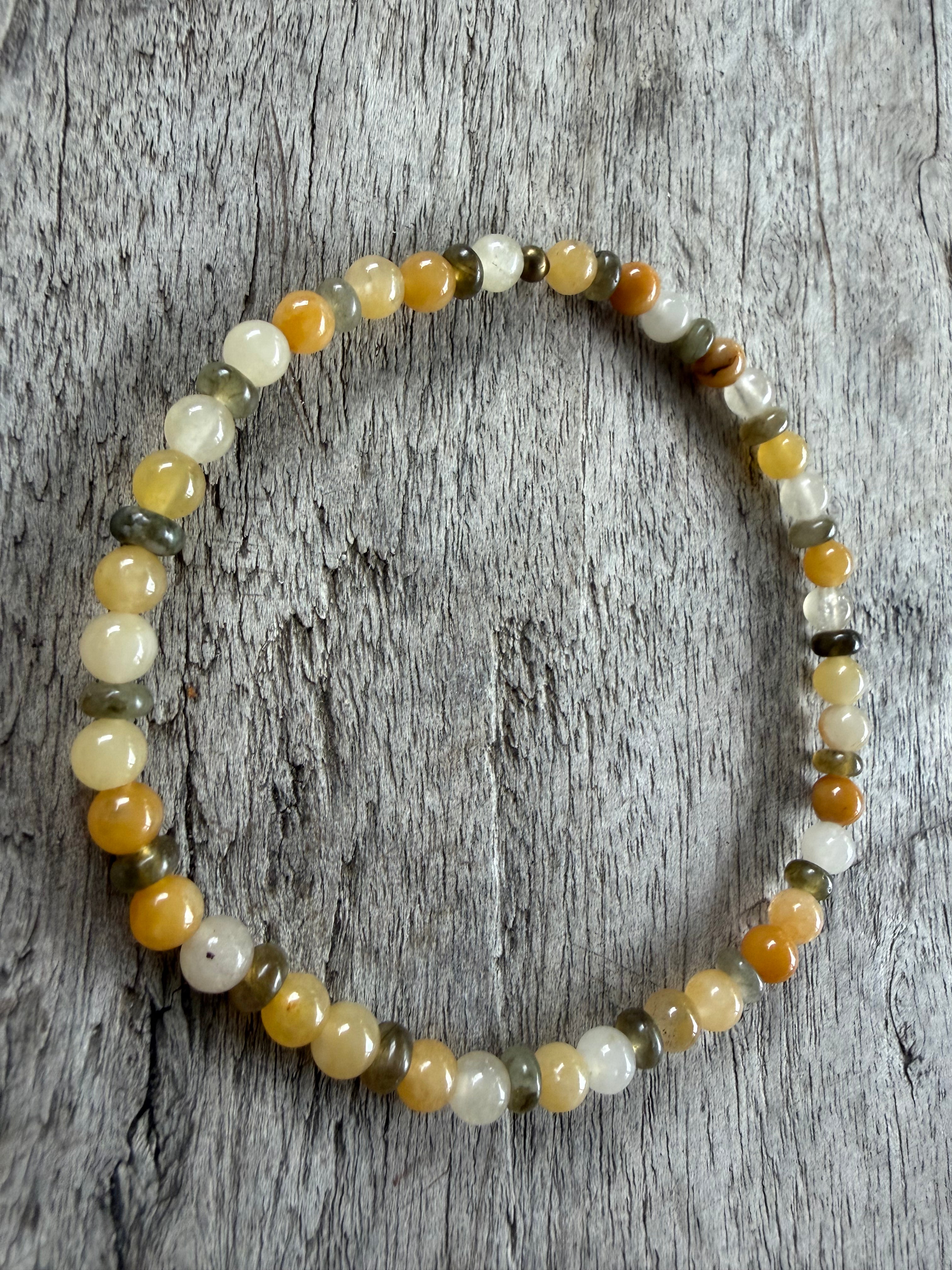 Petra Bracelet - Yellow Topaz / Labradorite