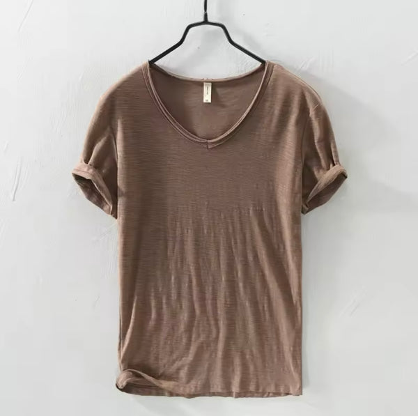 Dickie Mañana V- Neck Tee - Tobacco