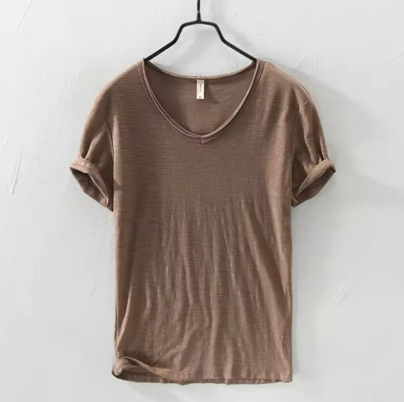 Dickie Mañana V- Neck Tee - Tobacco