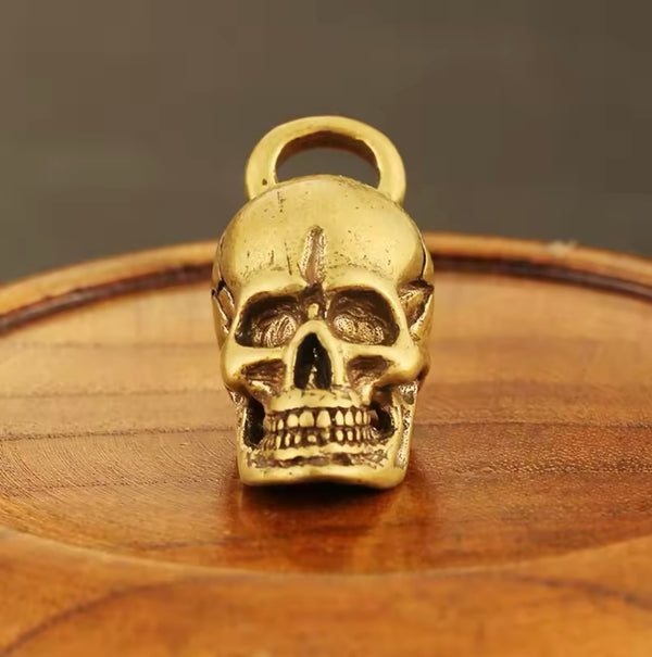 Brass Skull keyring