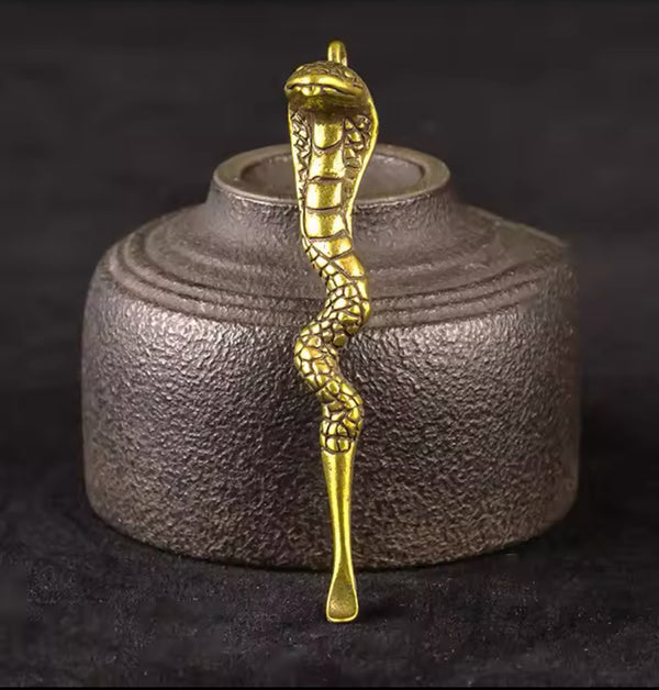 Brass Cobra keyring