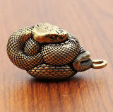 Coiled Snake Keyring