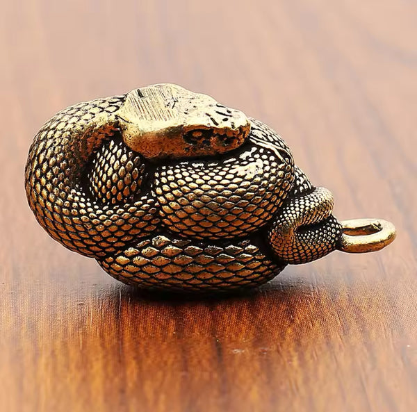 Coiled Snake Keyring