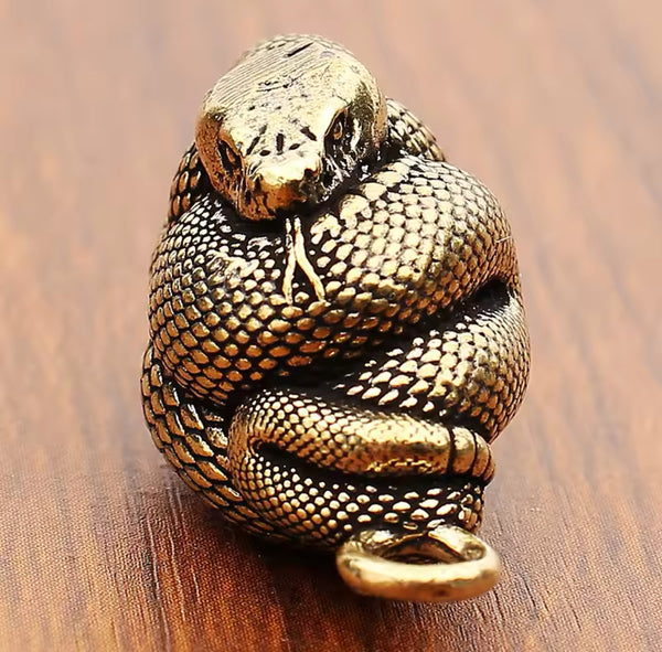 Coiled Snake Keyring