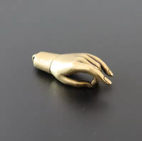 Brass Mudra hand keyring