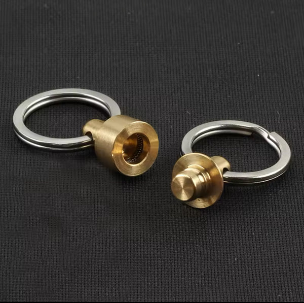 Brass detachable keyring