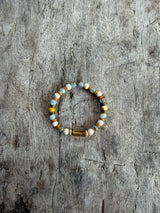 Petra Bracelet - Blue Argentinian Calcite / Fossil / Olive Walnut / Bumblebee Jasper / Picture Jasper / Citrine