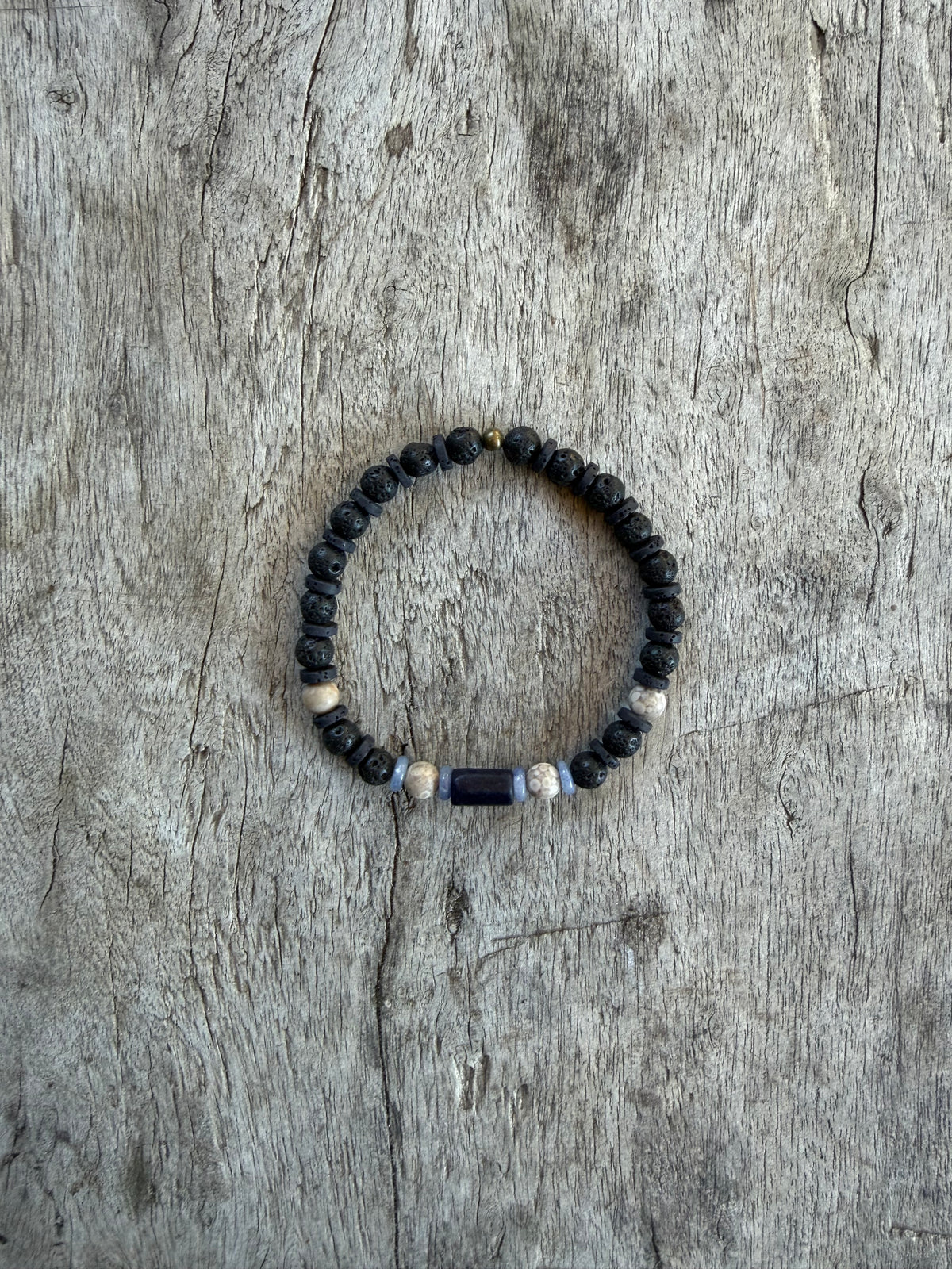 Petra Bracelet - Lava Stone / Maifanite / Blue Aventurine / Black Tourmaline