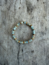 Petra Bracelet - Blue Argentinian Calcite / Picture Jasper