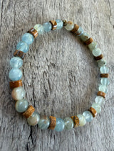 Petra Bracelet - Blue Argentinian Calcite / Picture Jasper