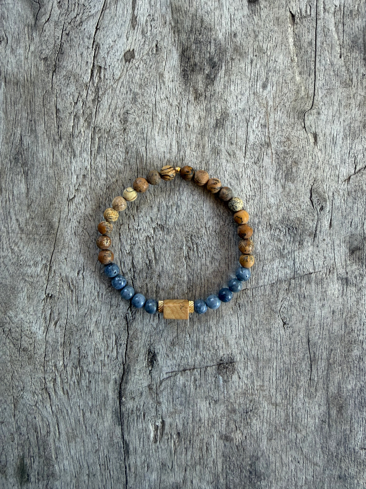 Petra Bracelet - Picture Jasper / Blue Coral