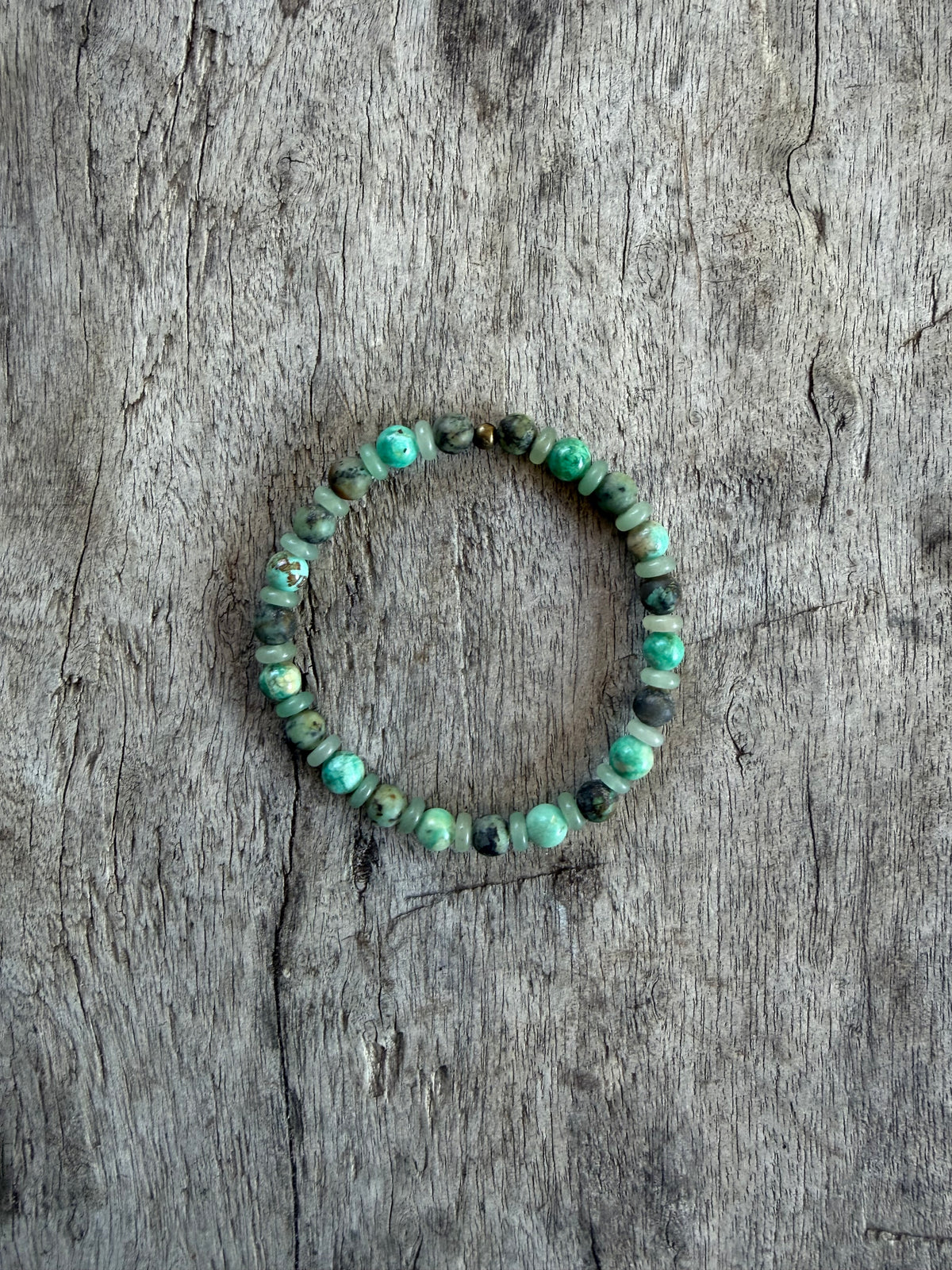Petra Bracelet - Peruvian Turquoise / African Turquoise / Green Aventurine