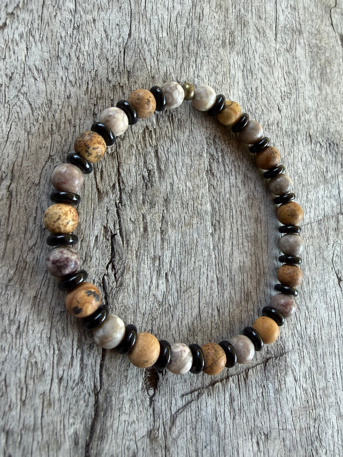 Petra Bracelet - Picture Jasper / Maifanite / Gold Obsidian