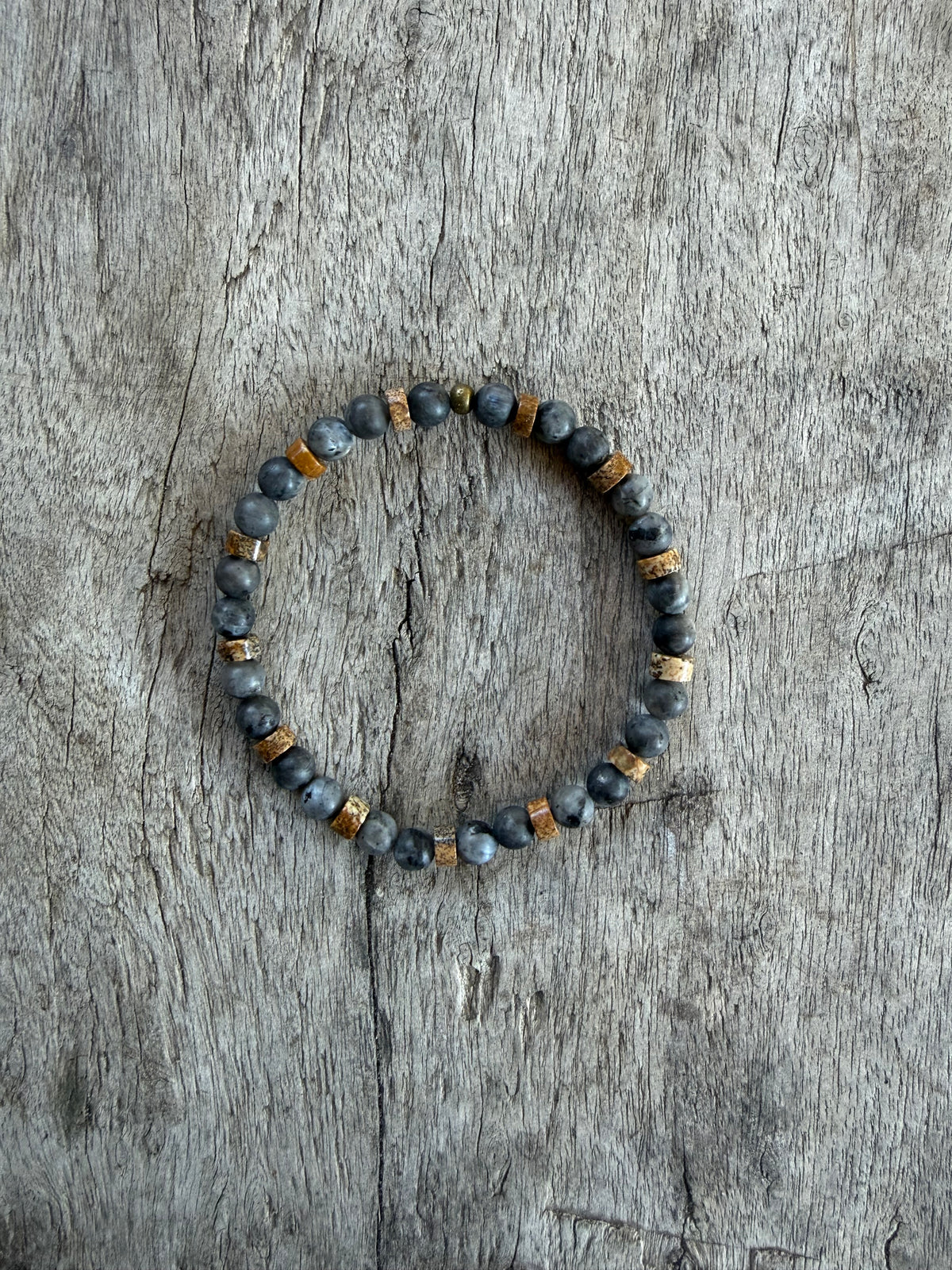 Petra Bracelet - Larvikite / Picture Jasper