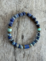 Petra Bracelet - Lapis Lazuli / Sea Sediment Jasper / Blue Aventurine / Amazonite