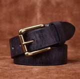 Men's Leather Belt - Obsidian