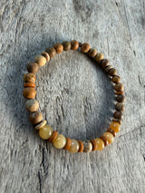Petra Bracelet - Picture Jasper / Yellow Topaz / Olive Walnut