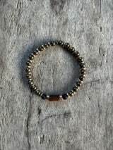 Petra Bracelet - Pyrite / Lava Stone / Bronzite