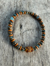 Petra Bracelet - Sea Sediment Jasper / Olive Walnut / Amber