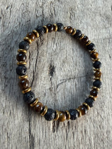 Petra Bracelet - Lava Stone / Tiger's Eye