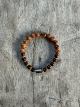Petra Bracelet -Sandalwood / Hessonite Garnet