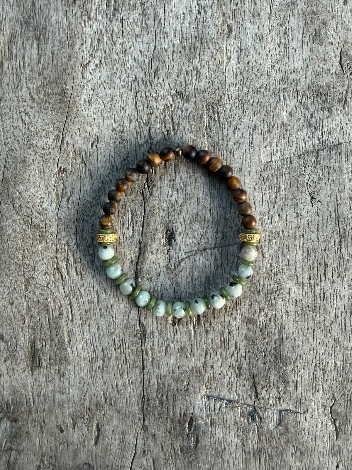 Petra Bracelet - Tiger's Eye / Kiwi Jasper / Jade