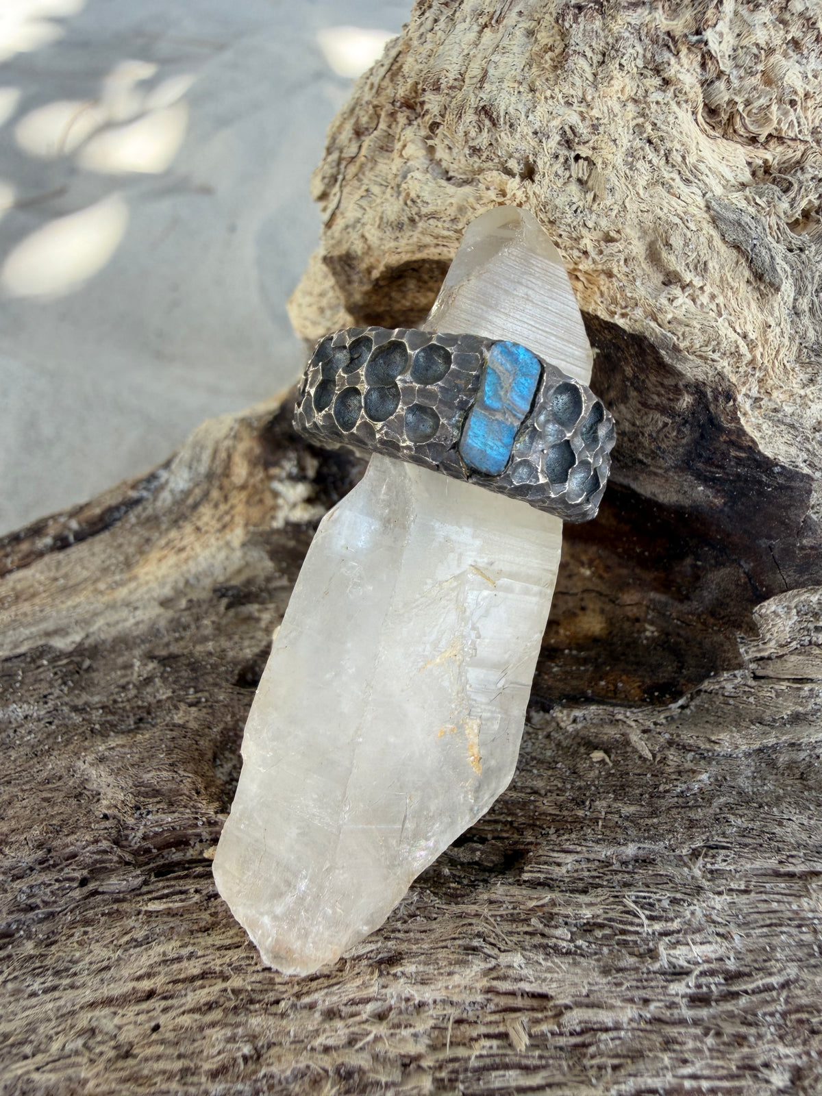 Pitted Labradorite Ring