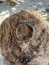 Terra medallion signet + sapphire - Pinky ring