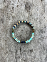 Petra Bracelet - Amazonite / Turqouise Sea Sediment Jasper / Topaz / Lapis Lazuli / Yellow Pietersite / Sodalite