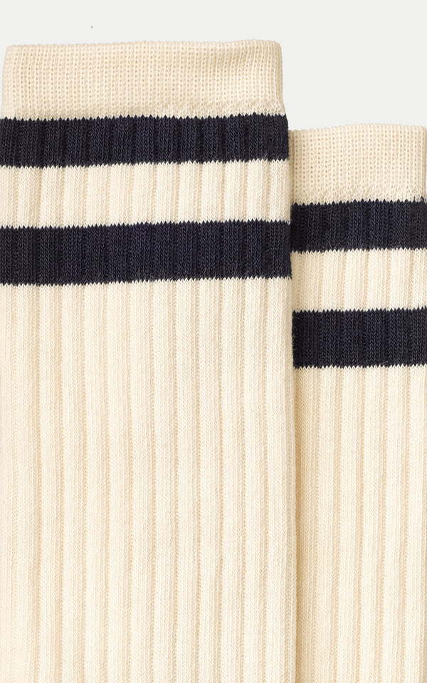 Nudie Sport Socks - Off-White/Navy