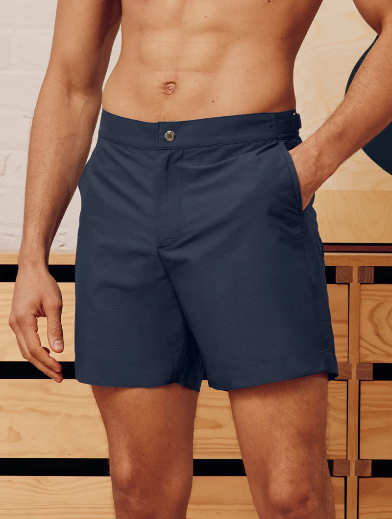 RIO TAILORED SWIM SHORTS - MIDNIGHT BLUE