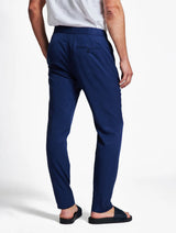 OSCAR LINEN TROUSERS - NAVY BLUE