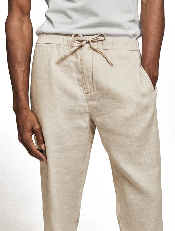 OSCAR LINEN TROUSERS - SAND