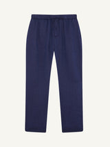 OSCAR LINEN TROUSERS - Navy