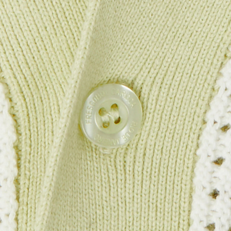 FABRICIO CROCHET CARDIGAN - PISTACHIO
