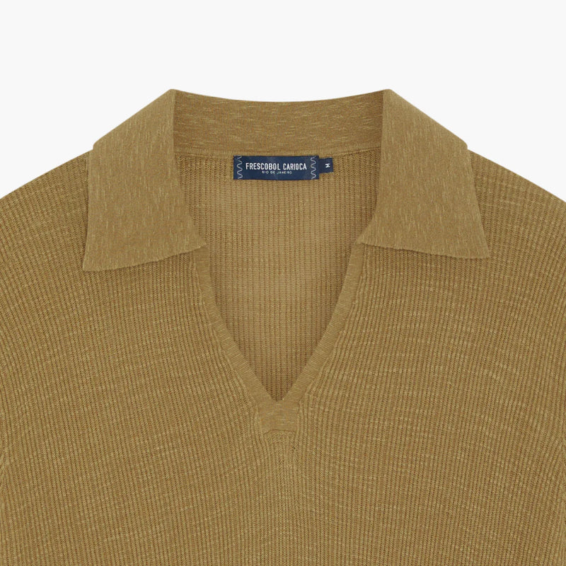 JOAQUIM KNIT POLO - DRIED MOSS