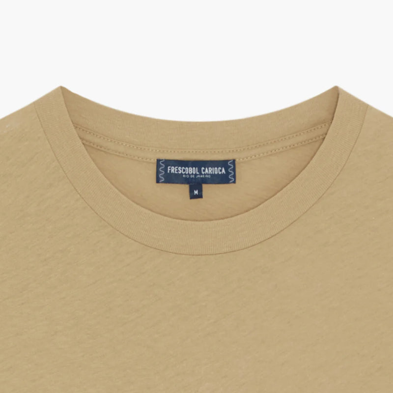 LUCIO LINEN-COTTON T-SHIRT - DRIED MOSS