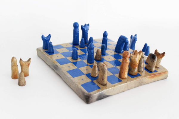 Chess set - Neon Blue