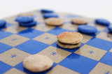 Checkers set - Neon Blue