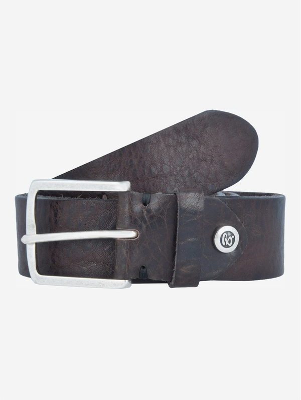 Zac Belt - Dark Brown & Silver