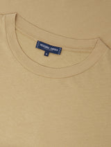 LUCIO LINEN-COTTON T-SHIRT - DRIED MOSS