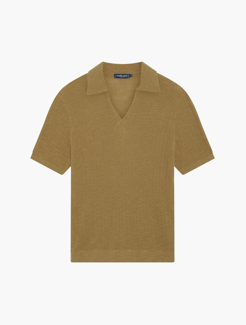 JOAQUIM KNIT POLO - DRIED MOSS
